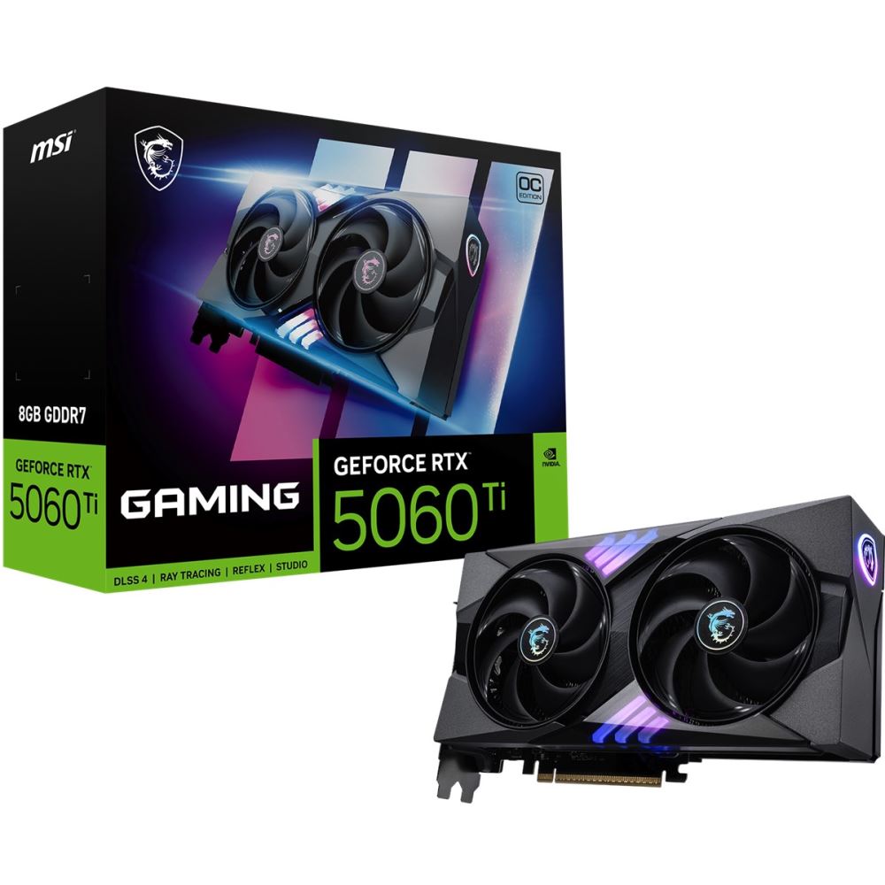 Msı Vga Geforce Rtx 5060 Tı 8g Gamıng Oc Rtx5060tı 8gb Gddr7 128b Dx12 Pcıe 5.0 X16 (3xdp 1xhdmı)