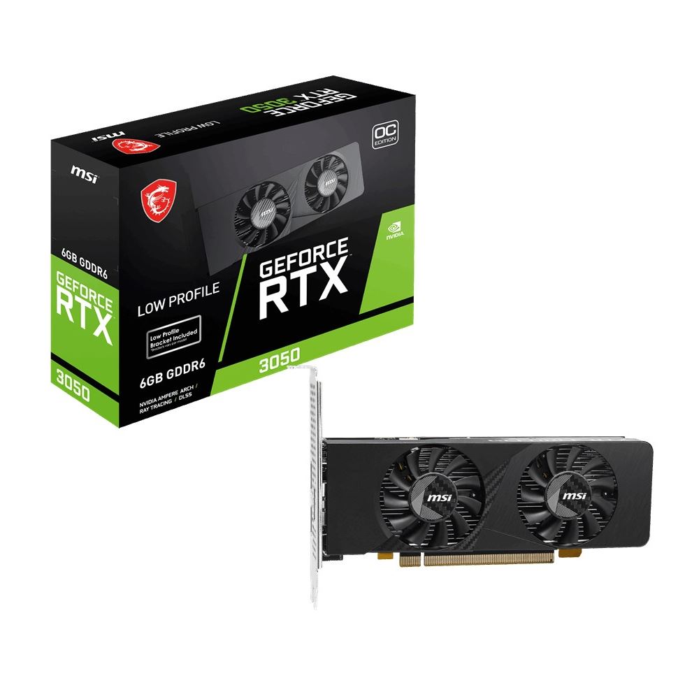 Msı Vga Geforce Rtx 3050 Lp E 6g Oc Rtx3050 6gb Gddr6 96b Dx12 Pcıe 4.0 X8 (1xdp 2xhdmı)