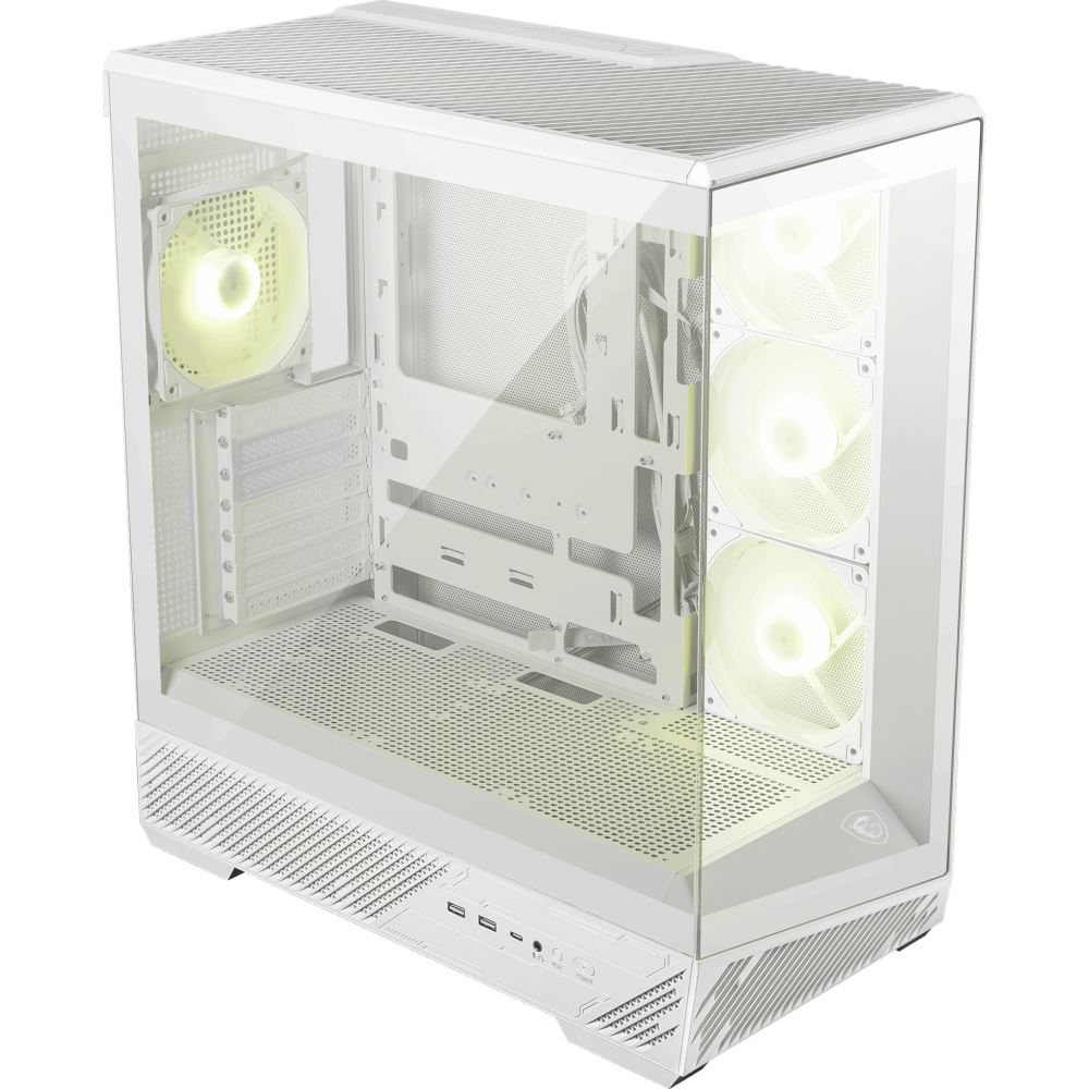 Msı Mag Pano 130r Pz Whıte Temperli Cam 3x120mm Reverse Agrb 1x120mm Argb Fan Atx Beyaz Panoramik Gaming Bilgisayar Kasası