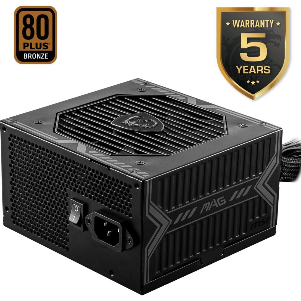 Msı Mag A650bn Pcıe5 Iı 650w 80+ Bronze Atx 3.1 Pcıe 5.1 Power Supply