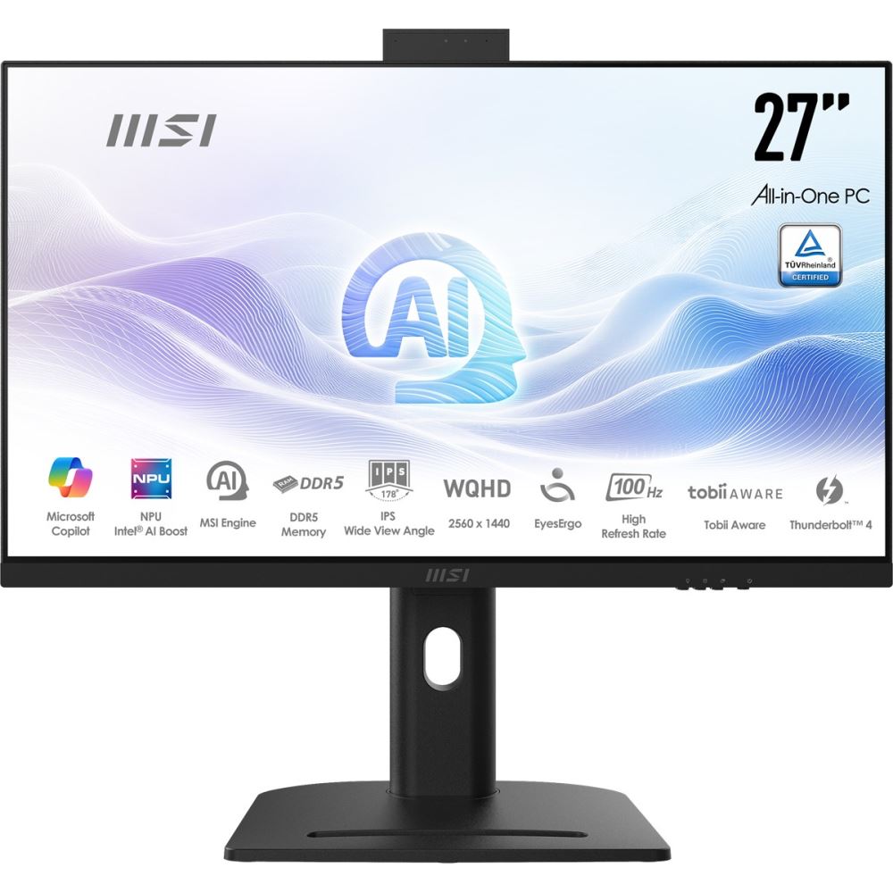 Msı Modern Am273qp Aı 1um-430xeu 27 Wqhd 16:9 (2560x1440) Ultra 5 125h 16gb Ddr5 512gb Ssd Fdos Sıyah Aıo Pc