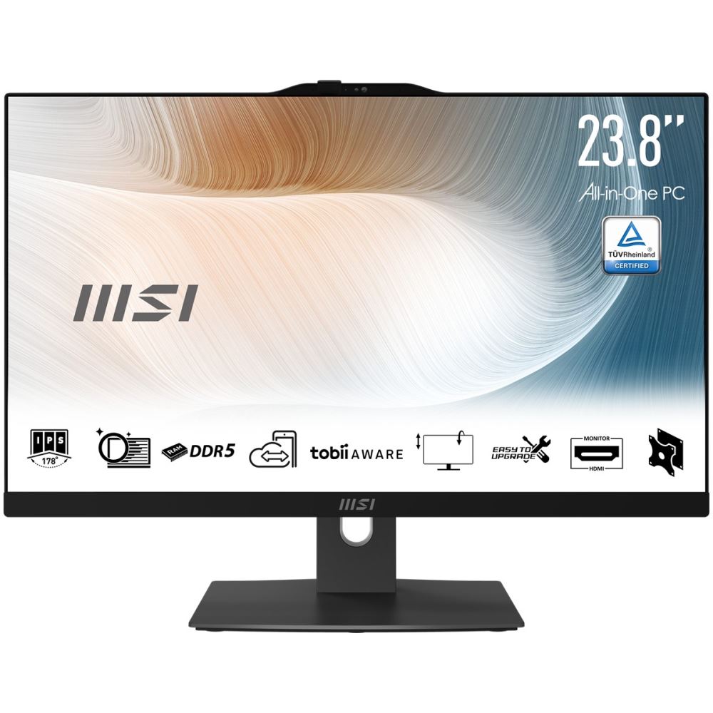 Msı Modern Am242p 1m-2269xeu 23.8 Fhd 16:9 (1920x1080) Core 5 120u 8gb Ddr5 512gb Ssd Fdos Sıyah Aıo Pc