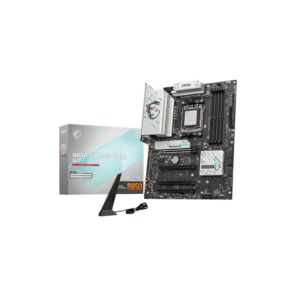 Msı Mb B850 Gamıng Plus Wıfı Am5 Ddr5 8200mhz(Oc) Dp 3x M.2 Usb 10gbs 5g Lan Wı-Fı 7 Atx