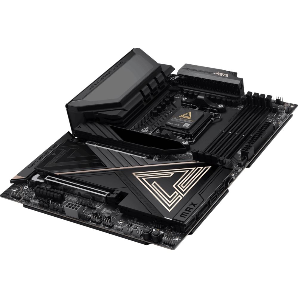 Msı Mb Meg X870e Ace Max Am5 Ddr5 8400mhz(Oc)Usb 40gbps 5x M.2 Hdmı 2x Type-C Dp 10g Lan 5g Lan Wıfı 7 Rgb Atx