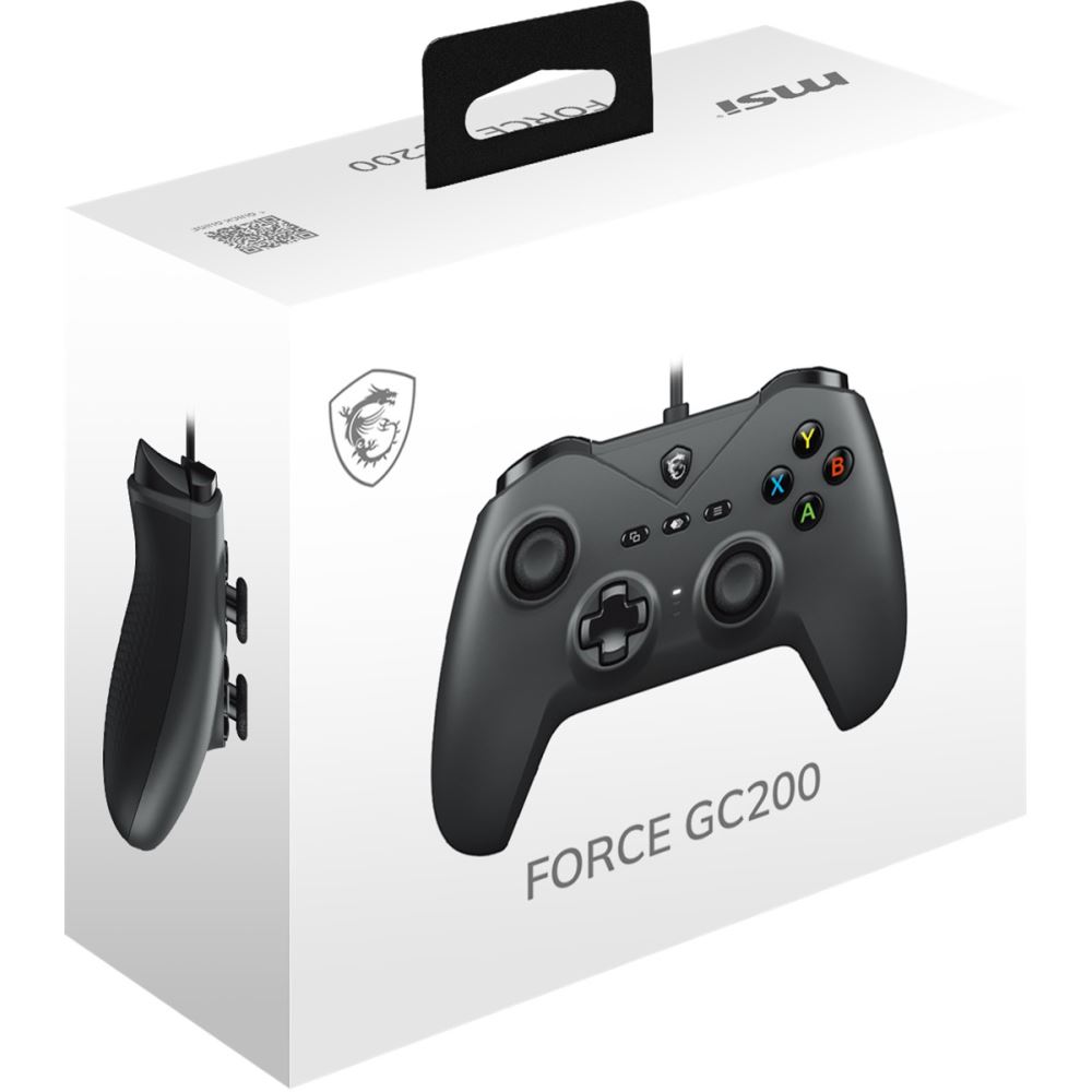 Msı Gg Force Gc200 Sıyah Oyun Kolu Kablolu Pc/Androıd 8+ Desteğı Çıft Tıtresım Motoru 2m