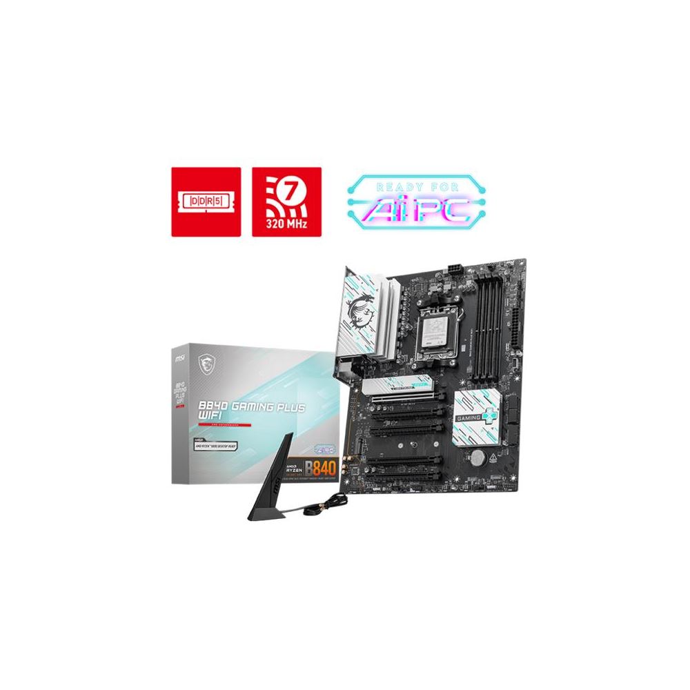 Msı B840 Gamıng Plus Wıfı Ddr5 8000mt/s 1xhdmı 2xm.2 Atx Am5 (amd Am5 9000/8000/7000 Serileri İle Uyumlu)