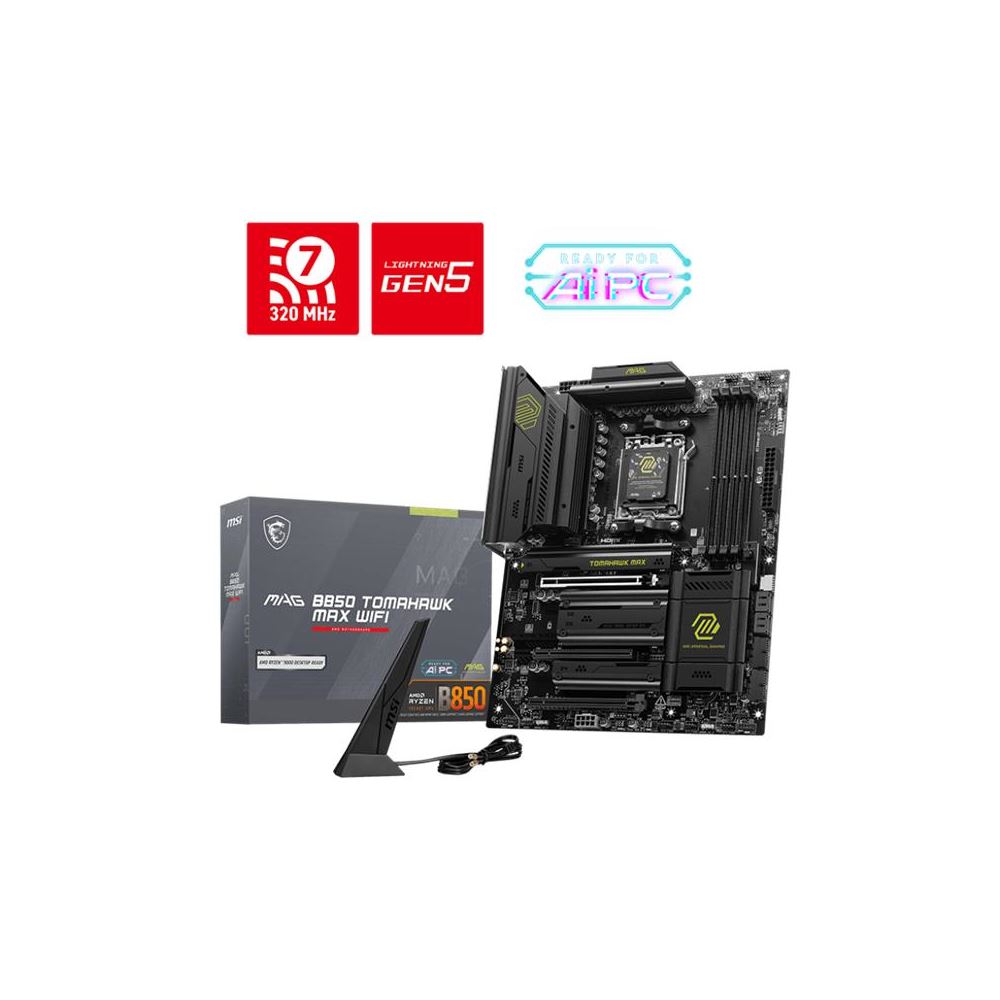 Msı Mag B850 Tomahawk Max Wıfı Ddr5 8400mt/s 1xhdmı 4xm.2 Atx Am5 (amd Am5 9000/8000/7000 Serileri İle Uyumlu)