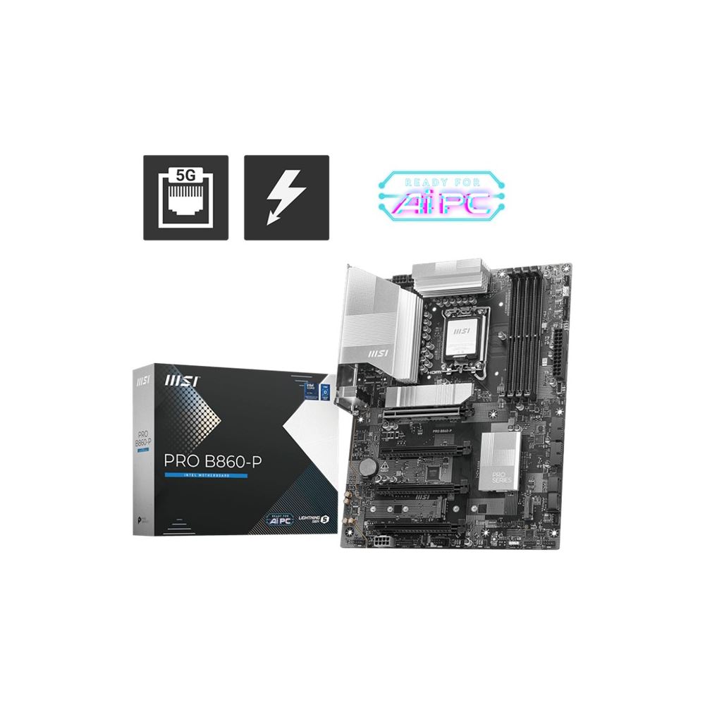 Msı Pro B860-p Ddr5 8800mt/s 1xhdmı 1xdp 3xm.2 Atx 1851p (ıntel Ultra Processors Serıes2)
