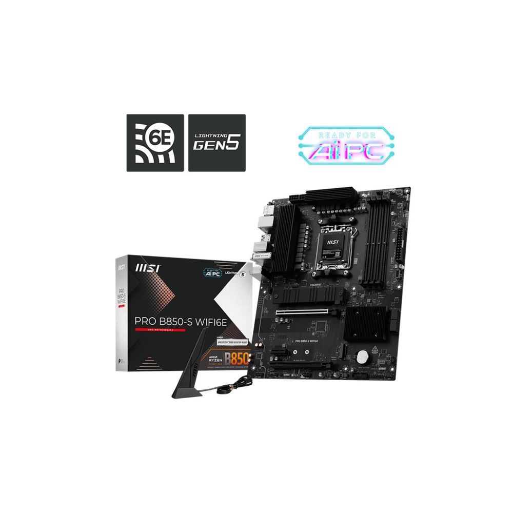 Msı Pro B850-s Wıfı6e Ddr5 8200mt/s 1xhdmı 1xdp 2xm.2 Am5 Atx (amd Am5 9000/8000/7000 Serileri İle Uyumlu)