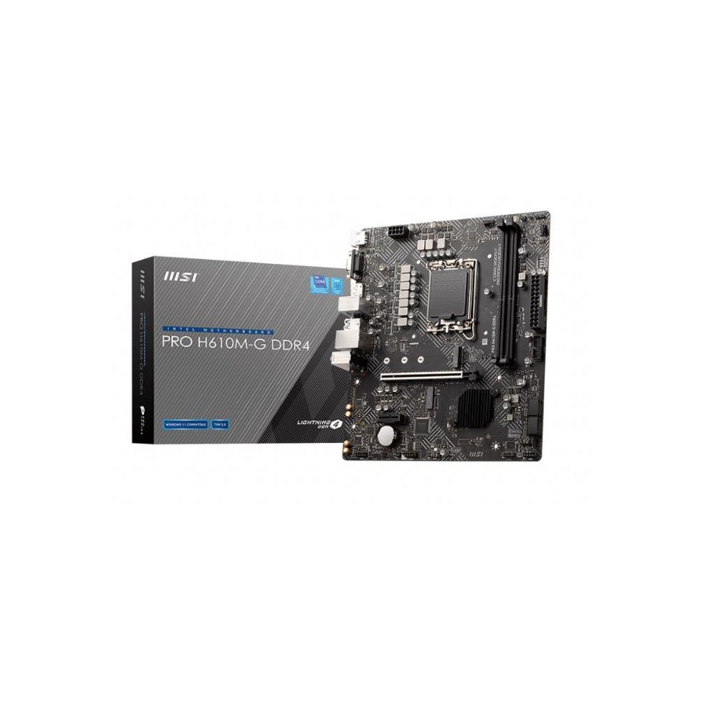 Msı Pro H610m-g Ddr4 3200mhz 1xvga 1xhdmı 1xdp 1xm.2 Usb 3.2 Matx 1700p (12. / 13. Ve 14. Nesil İşlemci Uyumlu)