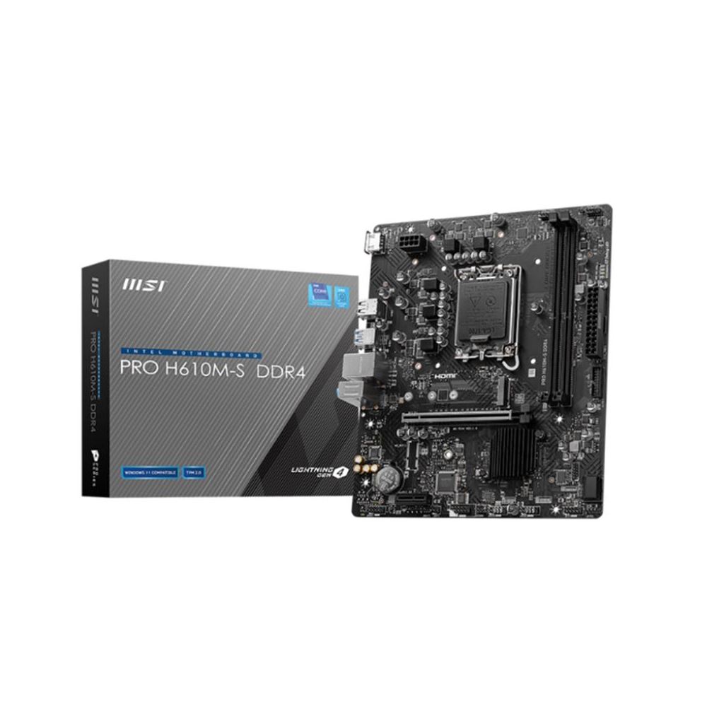 Msı Pro H610m-s Ddr4 3200mhz 1xhdmı 1xm.2 Usb 3.2 Matx 1700p (12. / 13. Ve 14. Nesil İşlemci Uyumlu)