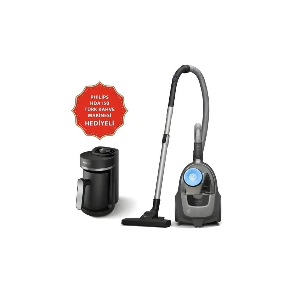 Philips XB2142/10 Toz Torbasız Süpürge + HDA150/161 Türk Kahve Makinesi 2'li Set