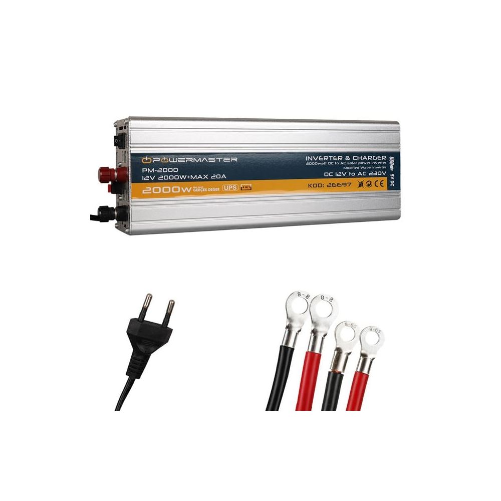 PowerMaster PM-2000 12 Volt - 2000 Watt Şarjli Ups'li İnvertör