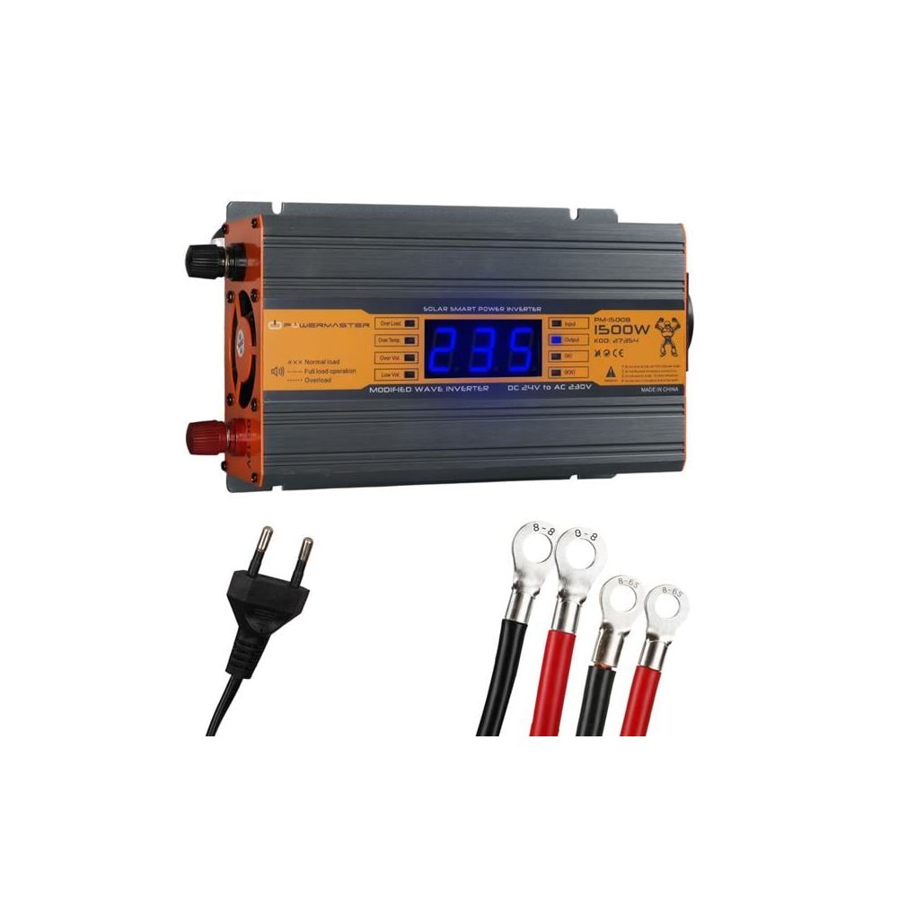 PowerMaster PM-1500B 24 Volt 1500 Watt Led EkranlI Power İnvertör