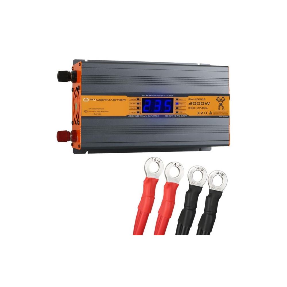 PowerMaster PM-2000A 12 Volt 2000 Watt Led Ekranlı Power İnvertör