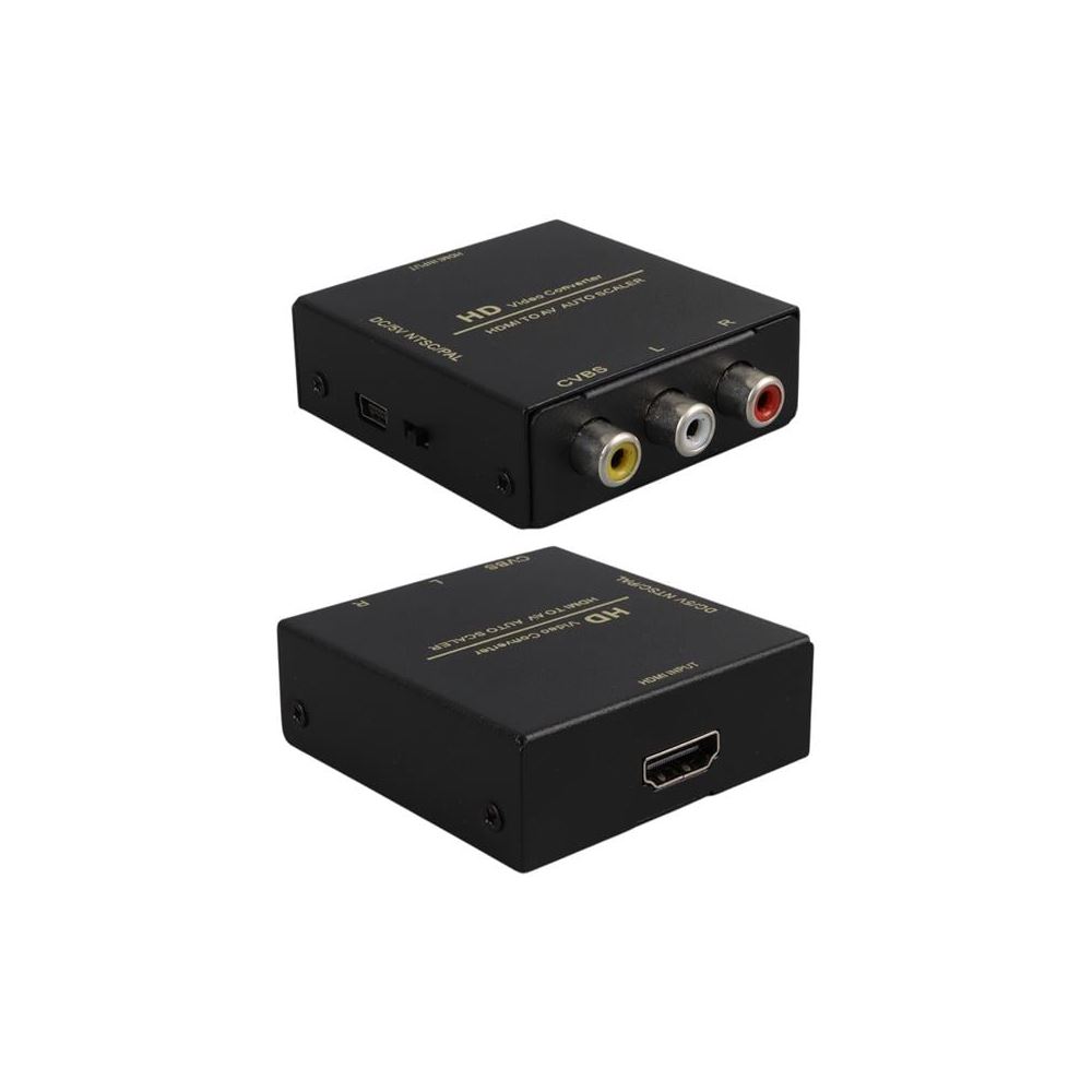 PowerMaster PM-33523 Hdmi To Rca Av Ntsc/pal Görüntü Dönüştürücü Çevirici Adaptör Metal Kasa