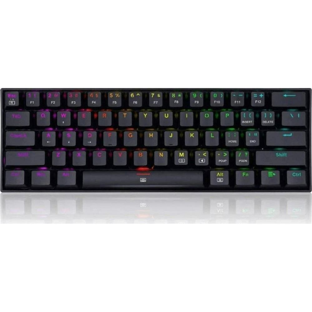 REDRAGON K630 RGB Dragonborn Blue Switch %60 TR Q Siyah Mekanik Kablolu Gaming (Oyuncu) Klavye
