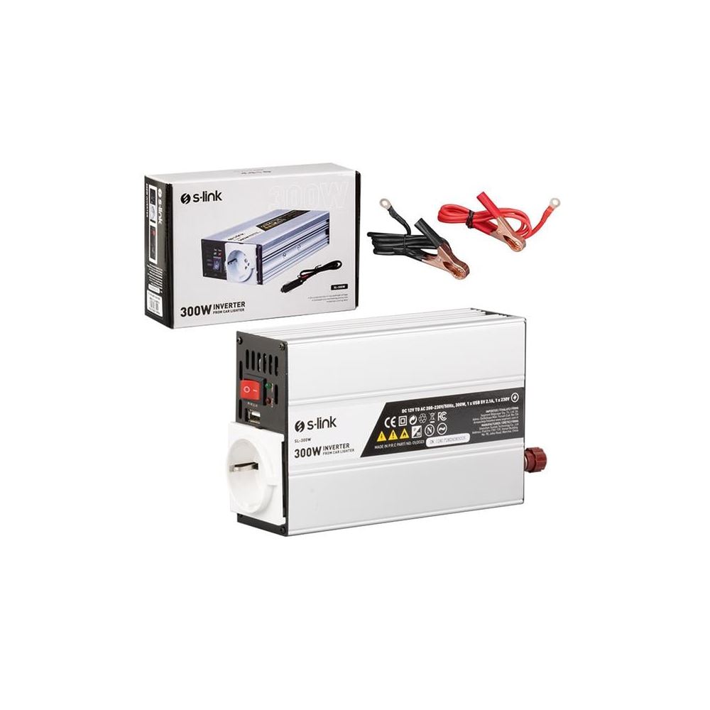 S-link Sl-300w 300w Dc12v-ac230v Çakmaktan Power İnvertör