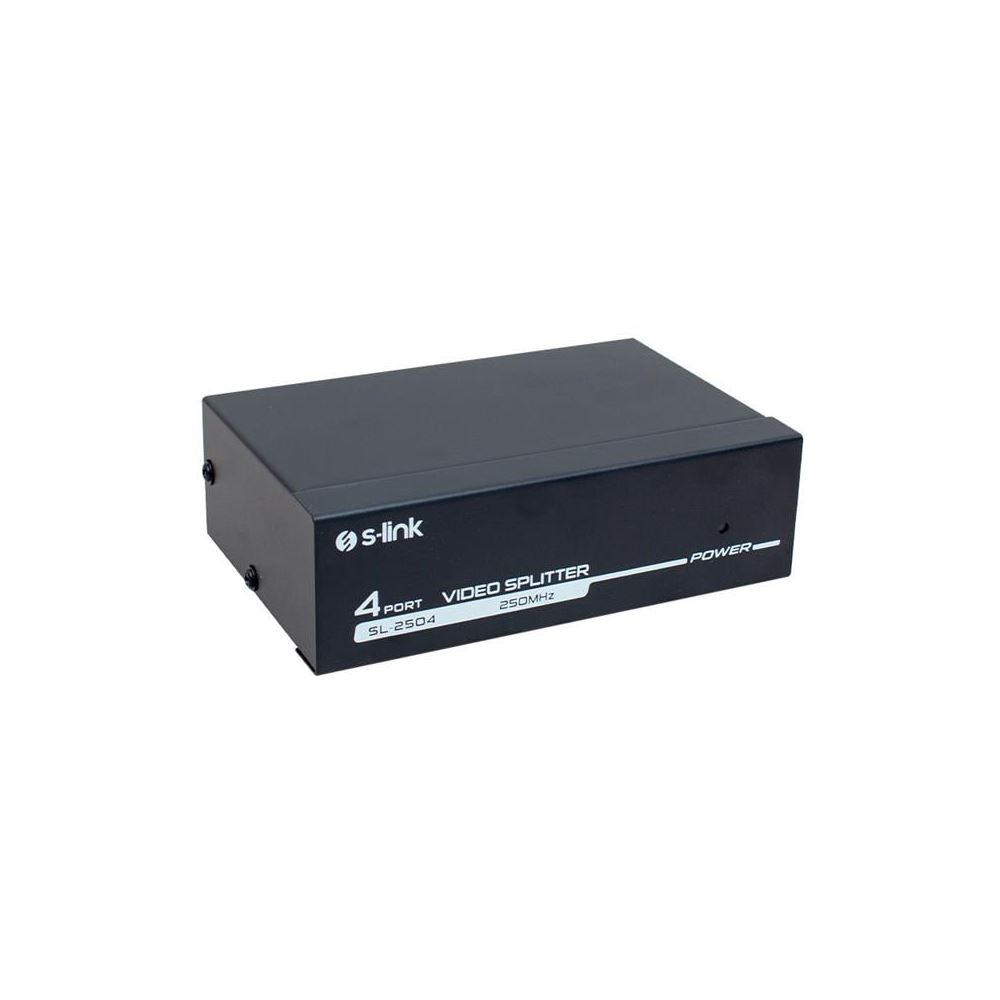 S-link Sl-2504 4 Port 250 MHz(OC) Monitör Çoklayici VGA Splitter Dağıtıcı