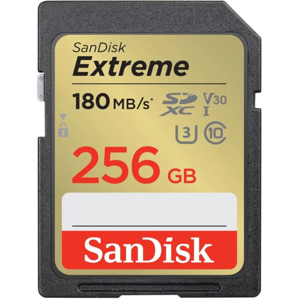 SanDisk Extreme 256GB 180MB/s Sd Uhs-I 4k UHD Hafıza Kartı SDSDXVV-256G-GNCIN