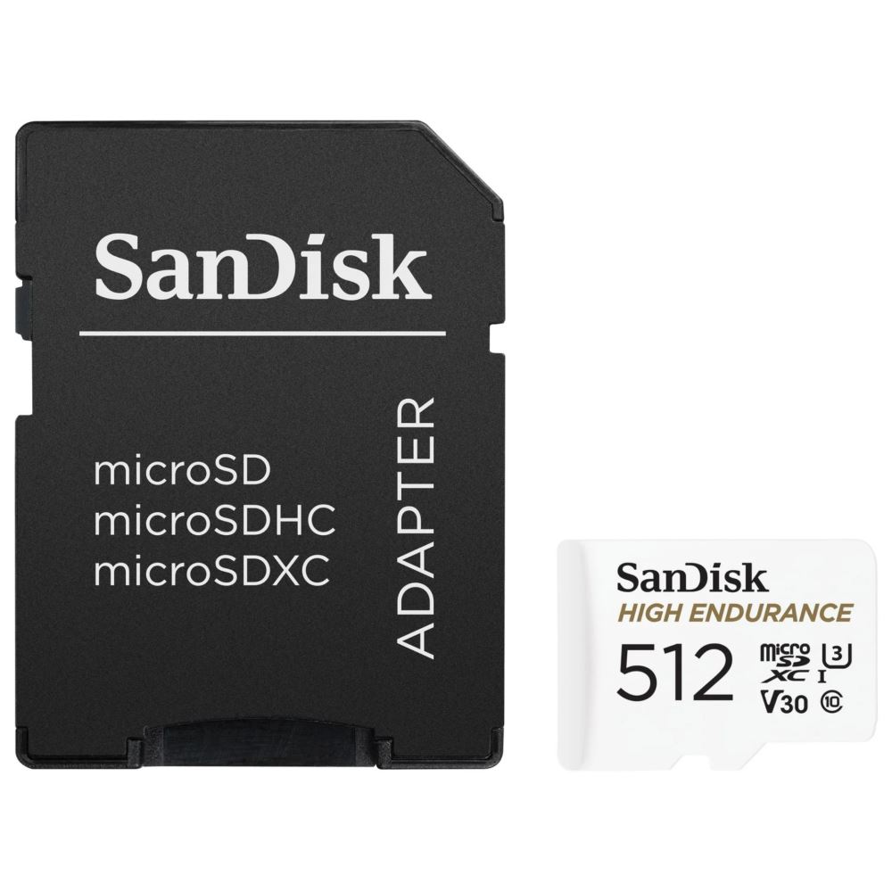 SanDisk High Endurance 512gb 100/40MB/s Microsdxc C10 V30 Adaptörlü Hafıza Kartı SDSQQNR-512G-GN6IA