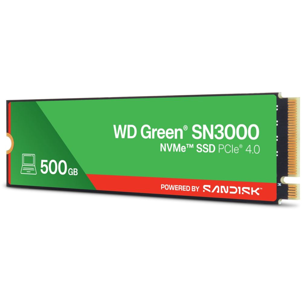 WD Green SN3000 500GB 5000/4100MB/s PCI-e Gen4x4 M.2 2280 Nvme Ssd WDS500G4G0E