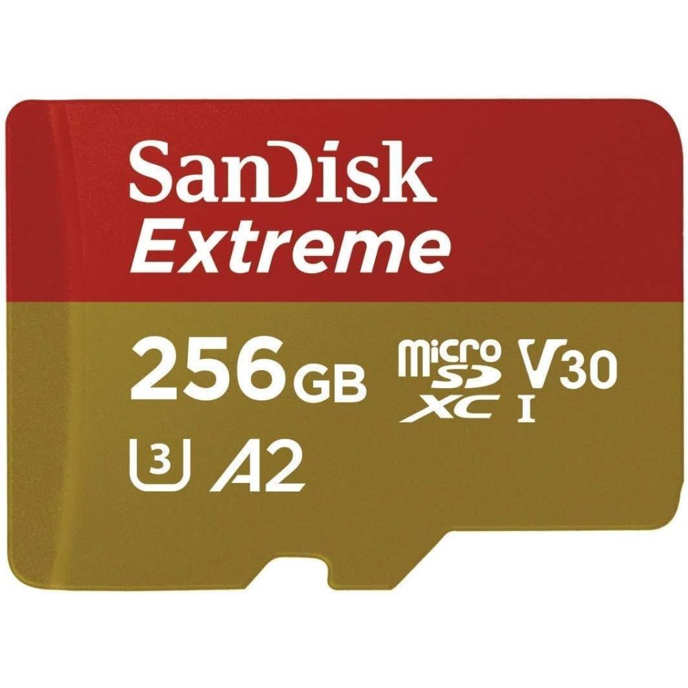 SanDisk Extreme 256gb 190/130MB/s Microsdxc Uhs-ı A2 V30 4k Kamera Drone Hafıza Kartı SDSQXAV-256G-GN6MN