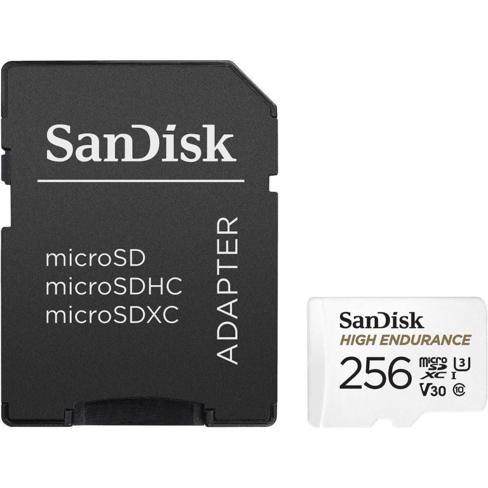 SanDisk High Endurance 256GB 100/40MB/s Microsdxc C10 V30 Adaptörlü Hafıza Kartı SDSQQNR-256G-GN6IA