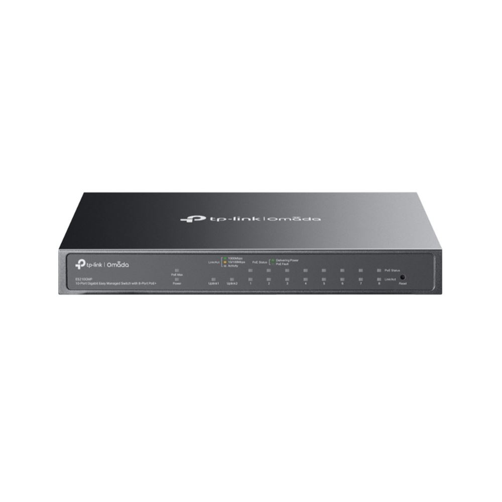Tp-lınk Omada Es210gmp 10 Port Gıgabıt + 8port Poe+ Yönetilebilir 123w Poe Metal Kasa Swıtch