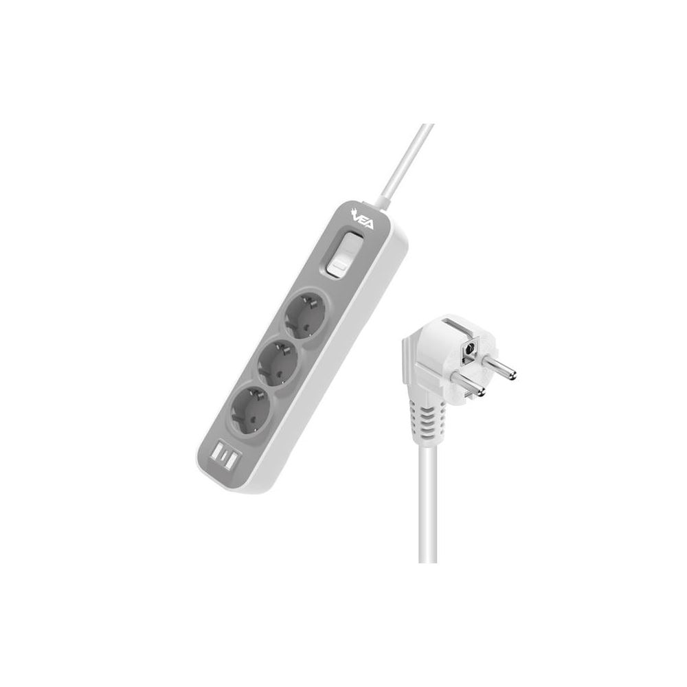 Vea VE-NOVA103 A Class 3'lü Anahtarlı 1.5 Metre Akim Korumali Priz