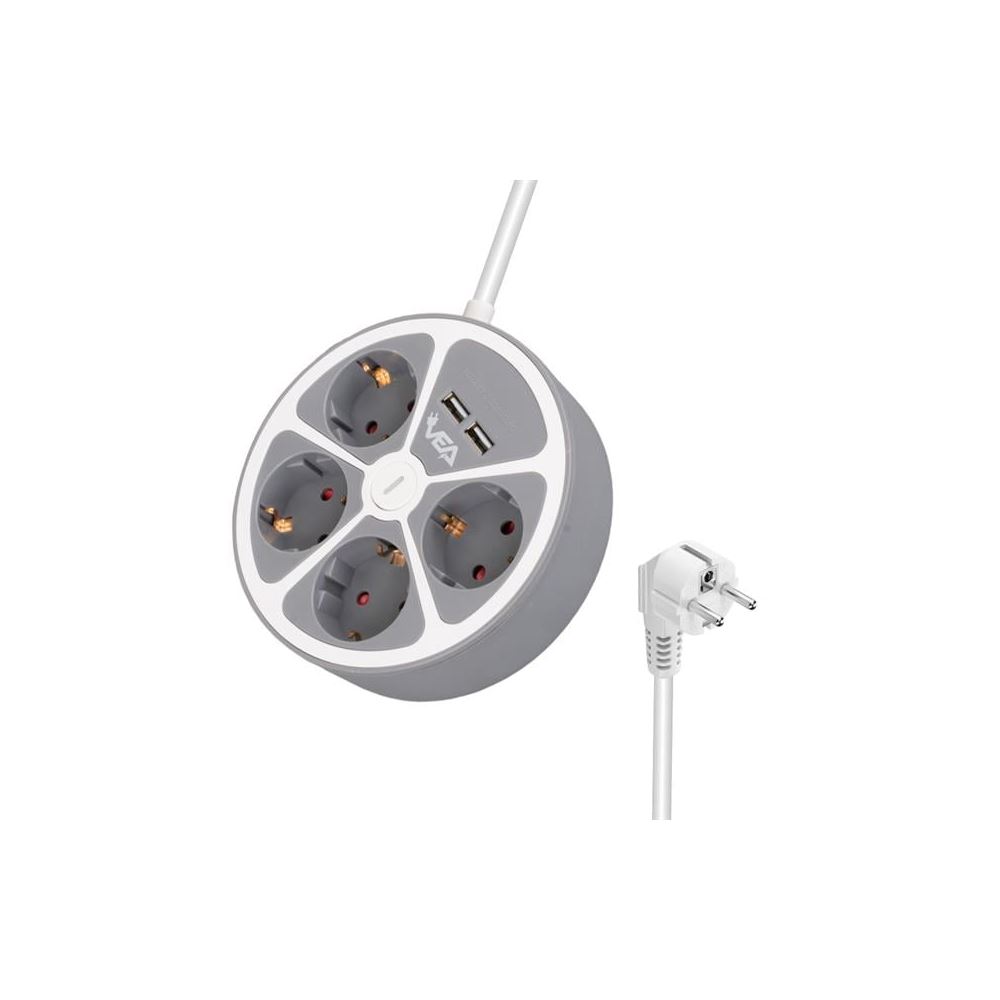 Vea Ve-G604yu 4'lü 2 USB’li Anahtarlı 1.5 Metre Grup Priz