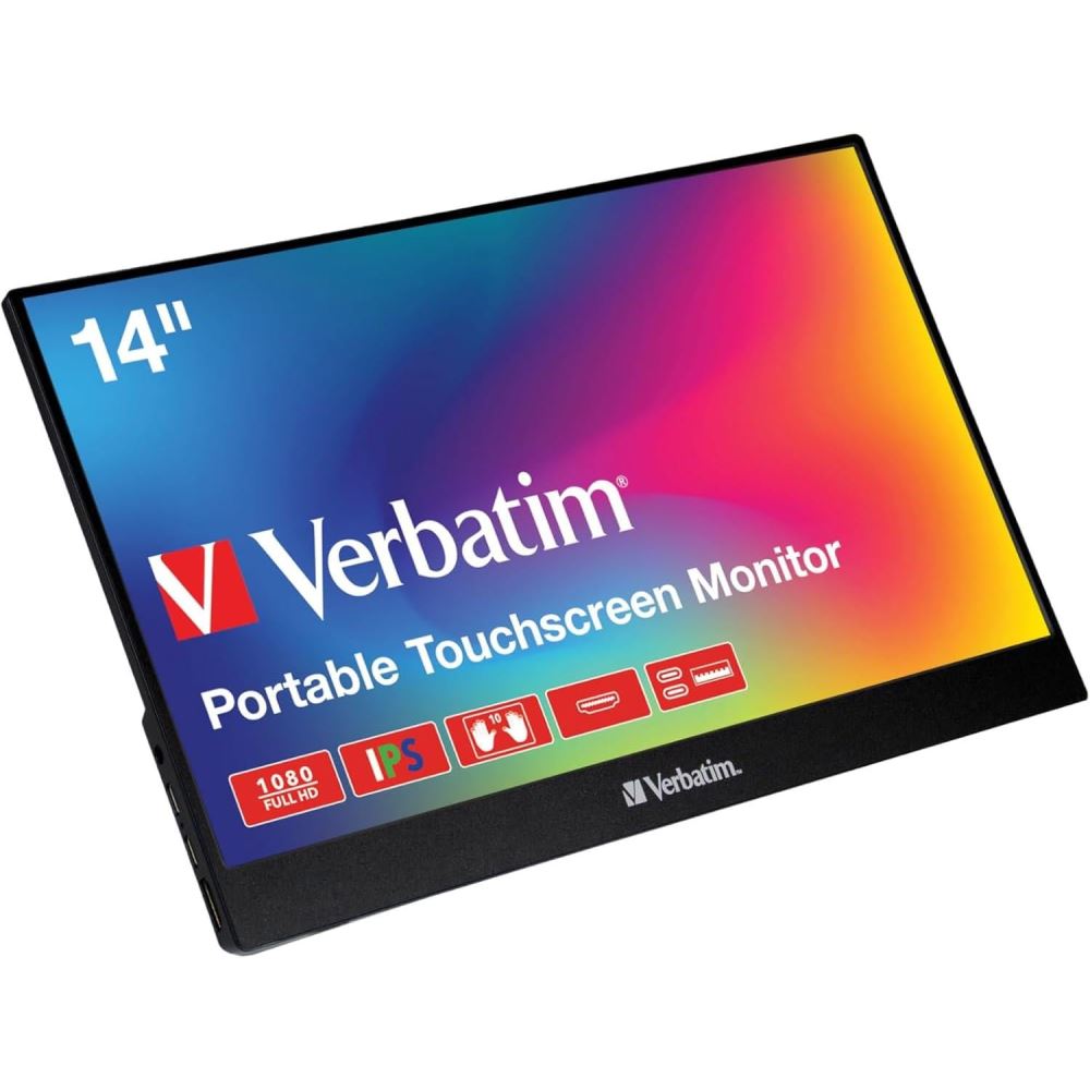 Verbatim PMT-14 Taşınabilir 14'' Full HD 1080p IPS 6MS Dokunmatik Monitör