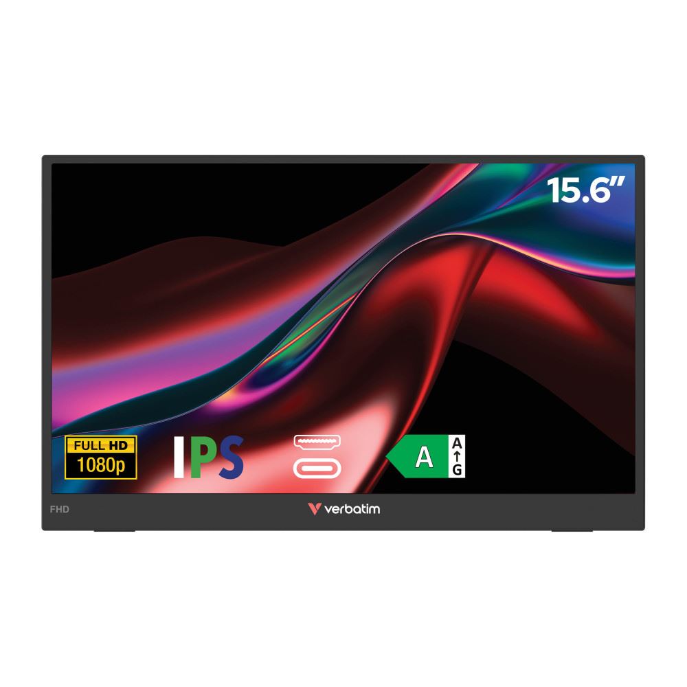 Verbatim Light 15.6" Full HD IPS + HDR Ekran / Entegre Hoparlörlü 60 Hz Taşınabilir Monitör - (Neopren Koruyucu Kılıf Dahil 32401)
