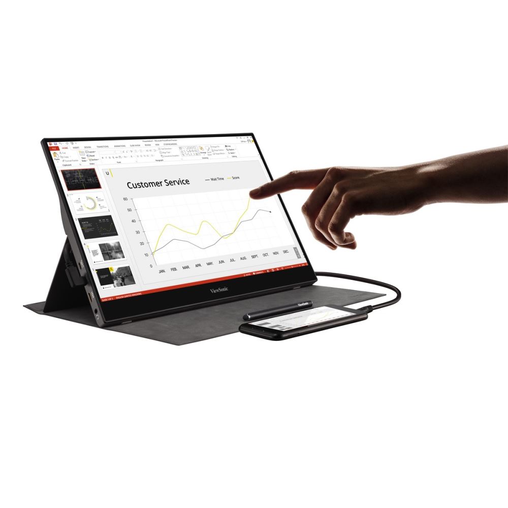 ViewSonic TD1655 15.6 inç 60Hz 7ms (Mini HDMI+Type-C) Full HD Dokunmatik Taşınabilir Monitör